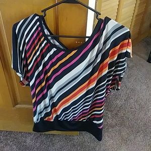 Mutli color stripe top
